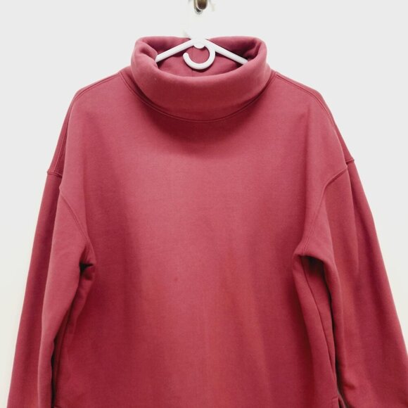 ATHLETA Maple Red turtle  Neck Sweatshirt Warm Pullover Size M - Picture 7 of 11